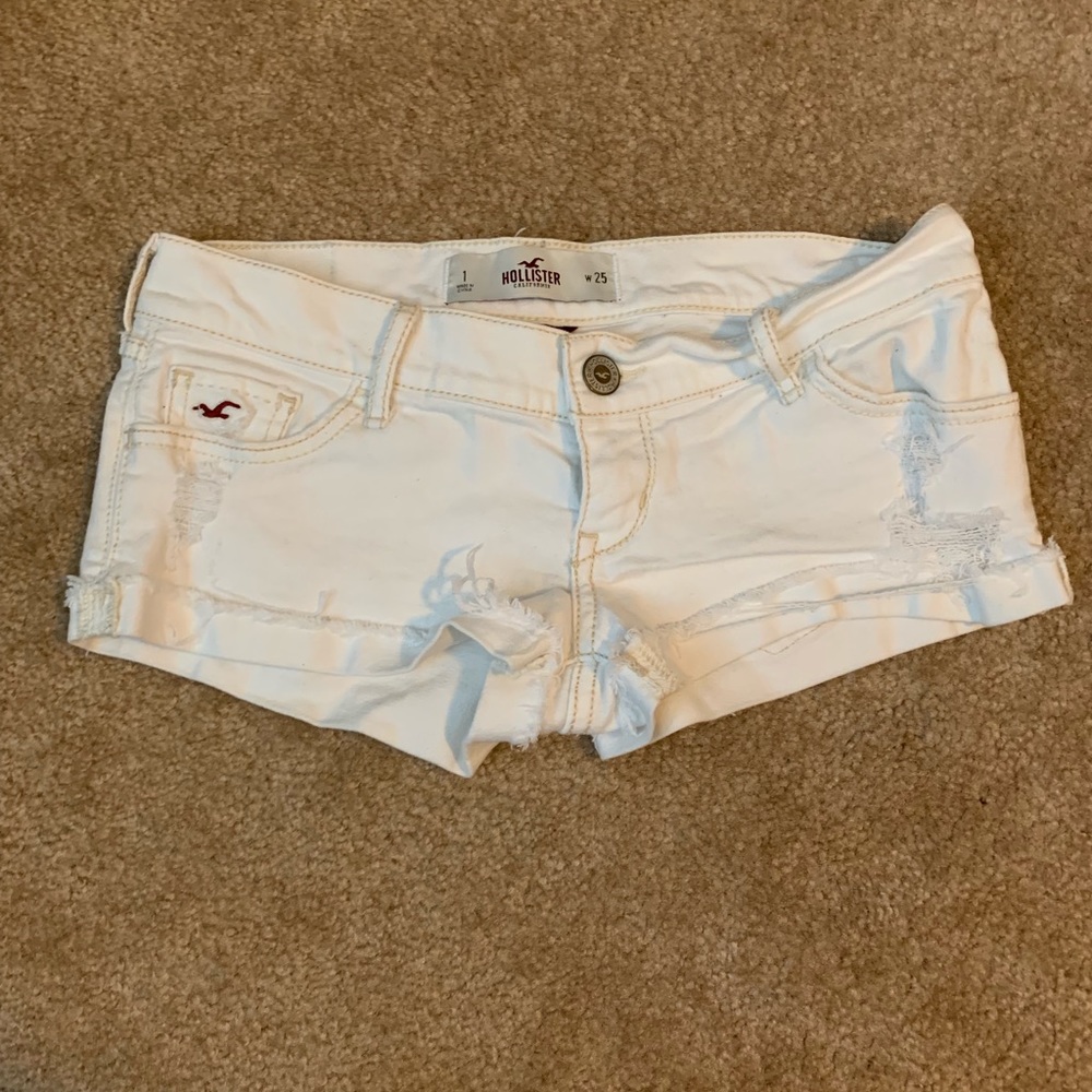 Hollister white denim shorts sz 1